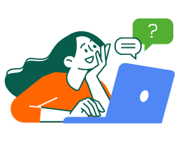 un personnage qui pose une question ou qui trouve une réponse à sa question